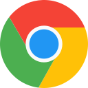 Icono del navegador Google Chrome, con un diseño circular en colores rojo, verde, amarillo y azul, representando su logo distintivo.